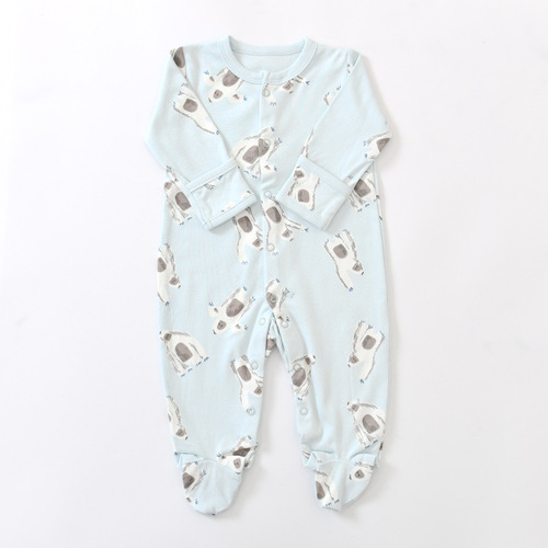 Baby clothes autumn crawling suit first birthday shirt baby onesie foreign trade diaper suit baby long sleeve pure cotton for autumn and winter