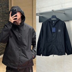 天井品質 25SS トレンドブランド 新品 V ホーム 両面老眼ジャカード 防風ジャケット 男女同型ジャケット トレンド