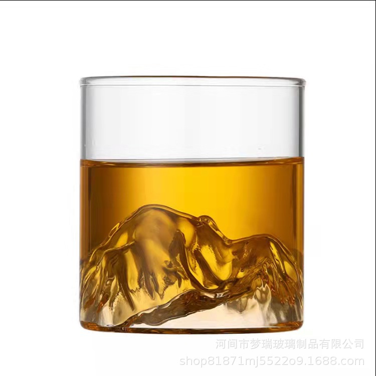 Borosilicato Guanshan taza de vidrio vintage estilo japonés taza de agua café taza de té japonés whisky vidrio Fuji taza de montaña