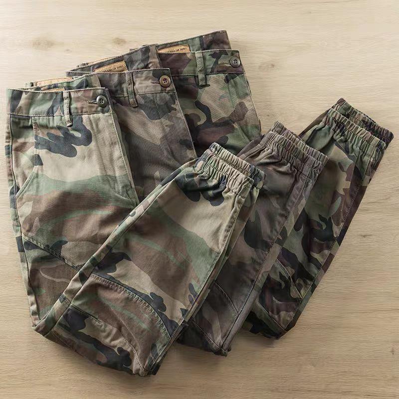 Men's Camouflage Work Pants with Multiple Pockets, Loose Fit, Durable and Stain-Resistant Workwear Pants