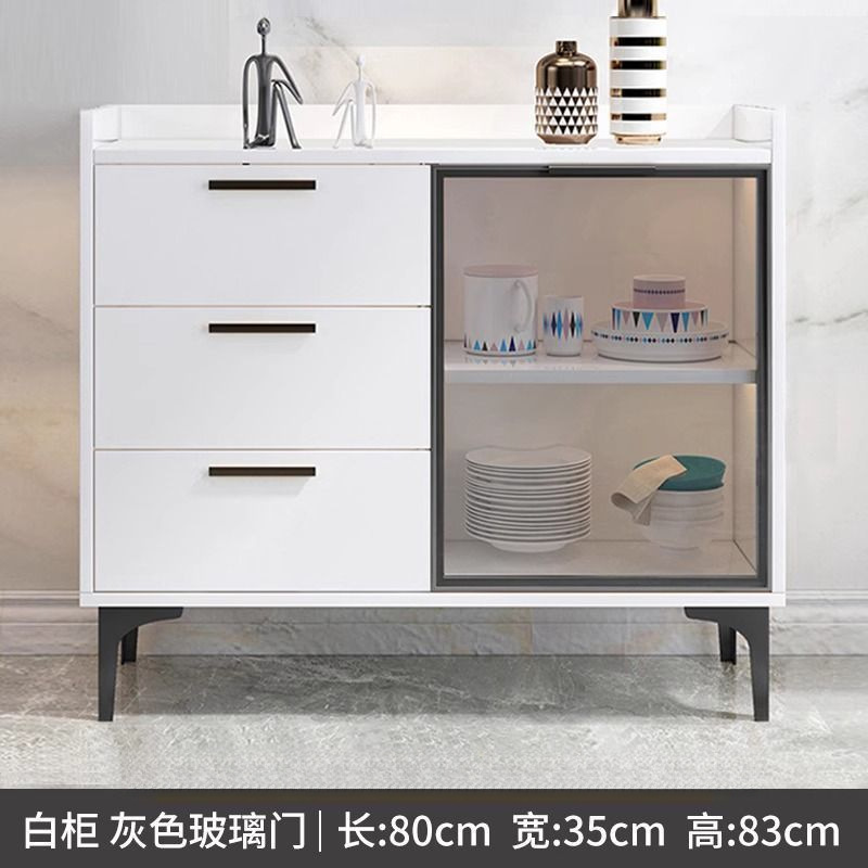 Gabinete de comedor moderno simple contra la pared armario de almacenamiento armario de almacenamiento sala de estar armario de almacenamiento de lujo ligero armario de microondas armario de té armario de vino