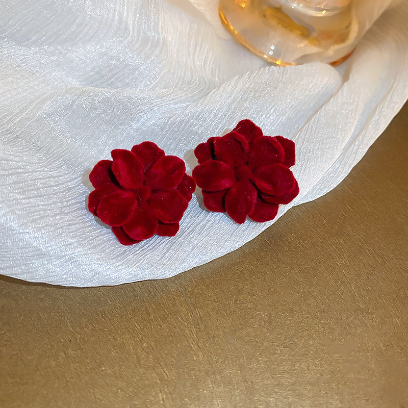 Pendientes franceses retro con lazo, aguja de plata 925, diseño elegante y dulce, estilo lujo ligero