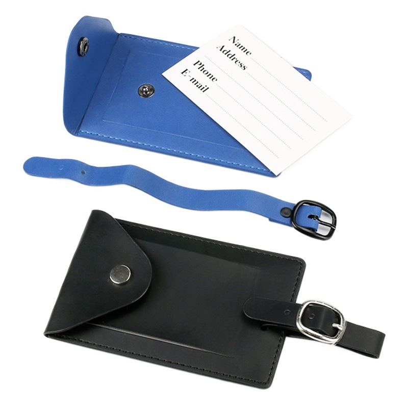 New Hot Selling Multi-Color Aircraft Boarding Pass Card Bag Creative Suitcase Tag Checked Boarding Leather Pu Luggage Tag