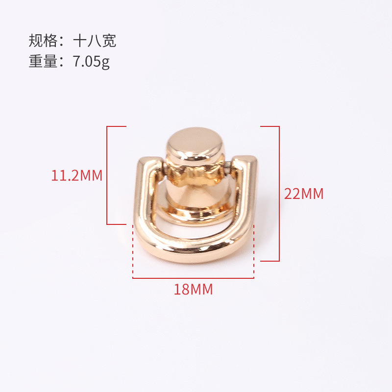 リング付きモンクヘッド型ミルクニップルピン留め具 合金メッキリング付き回転式携帯電話ケース用金具DIY留め具|undefined