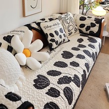 北欧高档布艺沙发垫四季通用防滑沙发套组合防尘坐垫靠背扶手垫巾