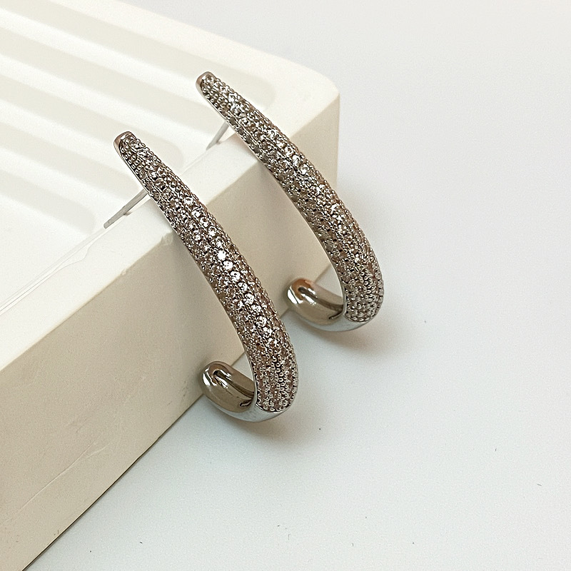 10g Weight 925 Sterling Silver Ear Needle Material Zircon Inlay Material Drop Earrings, Ear Studs Classification 1 Pair Quantity Banquet, Party Occasion Copper Material Geometric Pattern All Seasons Season Women's Gender Elegant, Glam Style 1 Pair Elegant Glam Geometric Copper Zircon Drop Earrings Ear Studs 13