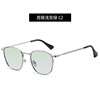 Metal trend universal square sunglasses suitable for men and women, wholesale