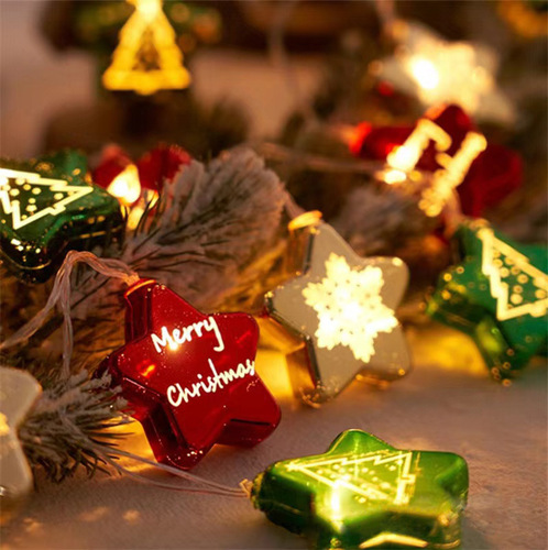Christmas wishing ball LED Christmas tree decoration ball lamp star lamp five-pointed star ball Christmas decoration lantern