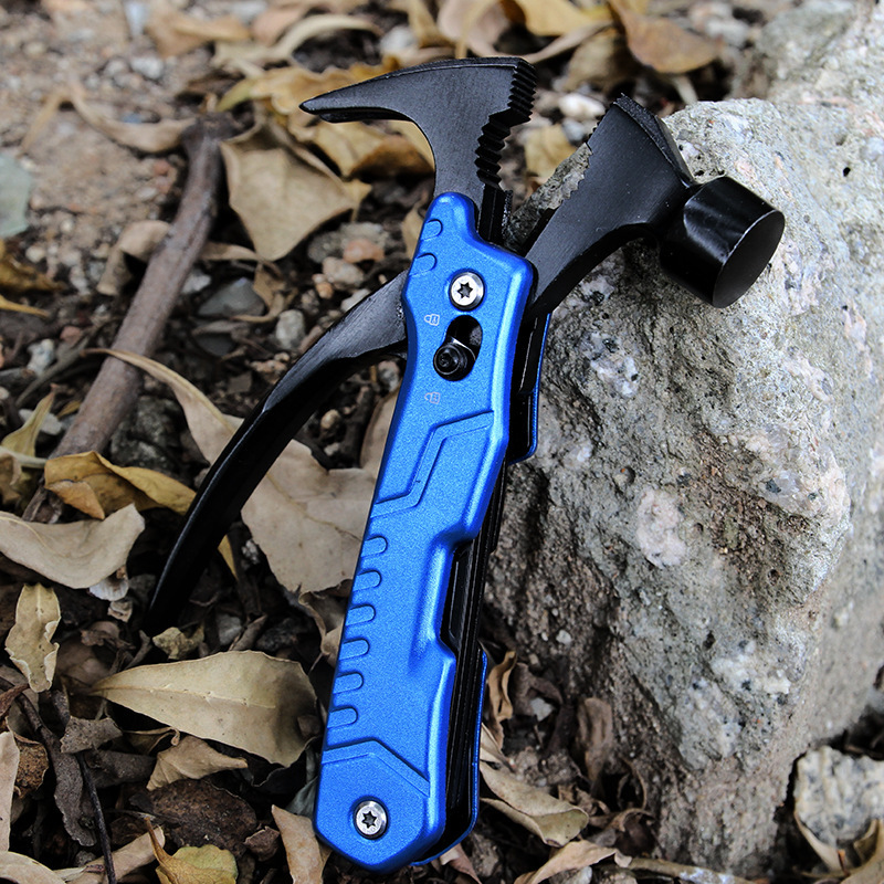 批发多功能羊角锤工具钳一体锤野外露营木工维修锤子求生工具