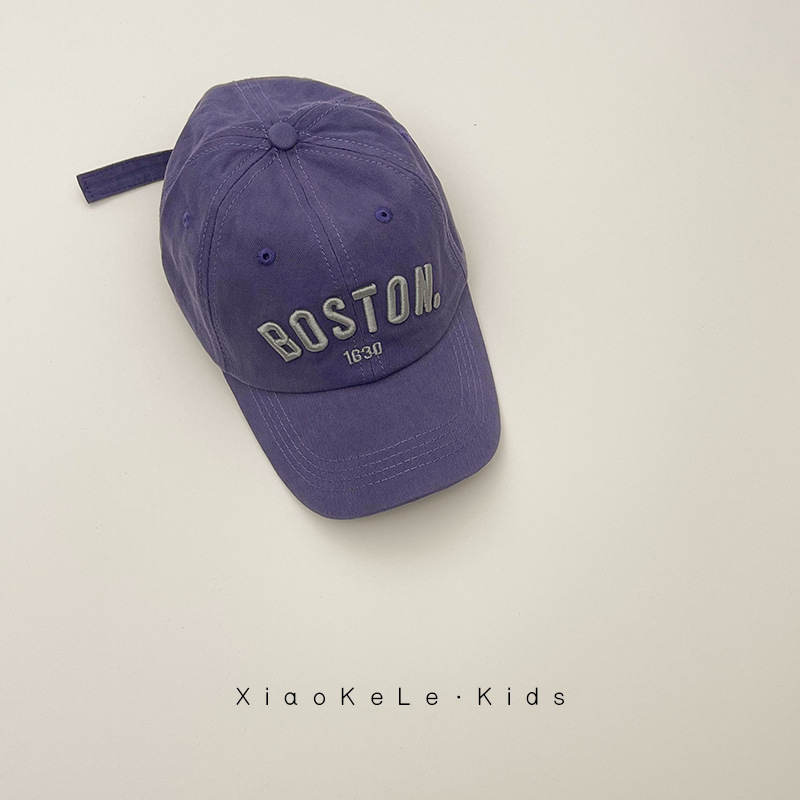 ins sombrero para niños bordado coreano sombrero de béisbol primavera y otoño 2 años de niño sombrero de lengua de pato niñas estilo extranjero moda versátil