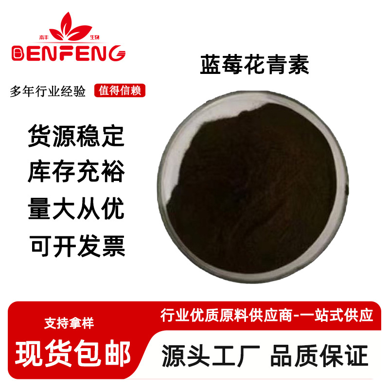 蓝莓花色苷36%花青素25%欧洲标准 蓝莓提取物 蓝莓粉100g/袋 现货