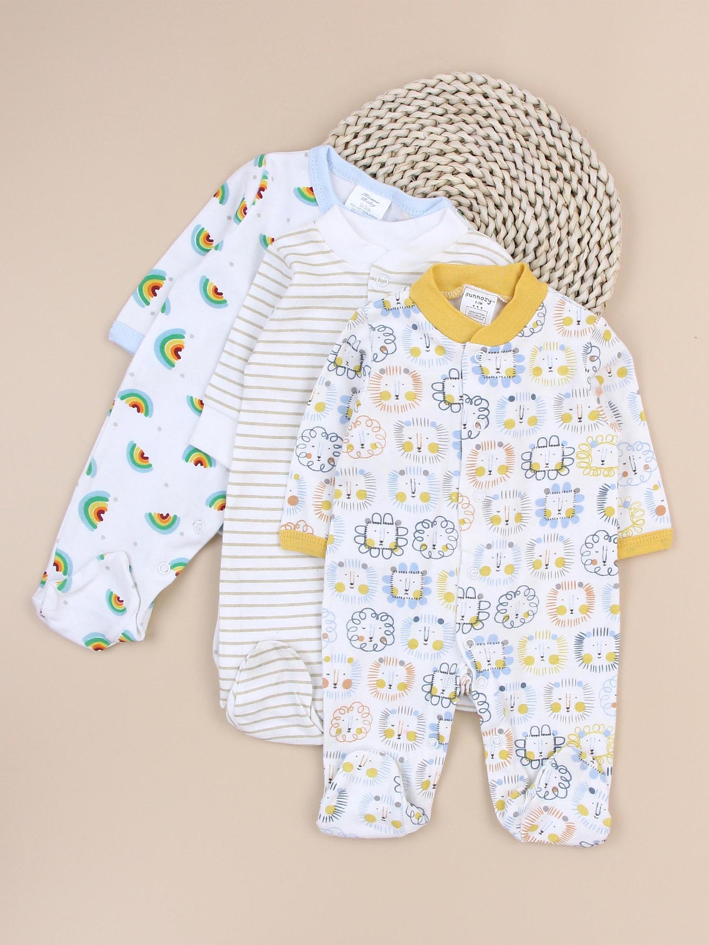 Babay Romper recién nacido cuatro estaciones trepa bata bata bata ropa de algodón ropa de manga larga
