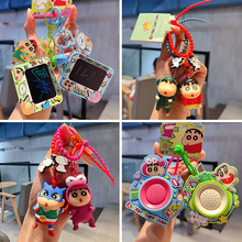 创意卡通周边正版蜡笔小新公仔钥匙扣女可爱情侣搞怪包包汽车挂件