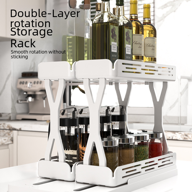 Pumping type rotating rack kitchen seasoning rack seasoning…