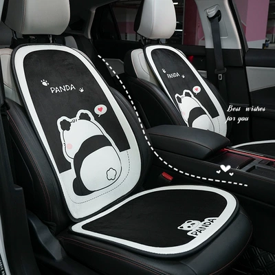 Stuffed Car Seat Cushion, High-End Cartoon Panda, Soft and Comfortable Car Seat Cushion, Autumn and Winter Warm Universal Seat Cover