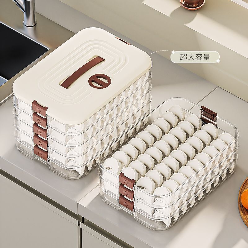 Caja de albóndigas, caja de almacenamiento del refrigerador, caja de almacenamiento de albóndigas, caja de albóndigas de gran capacidad, congelación rápida, artículos de cocina, caja de albóndigas