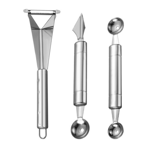 410 stainless steel apple triangle peeler kitchen tool set with peeler, fruit carving triangle peeler
