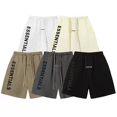 Factory Direct Streetwear ESSENTIALS Shorts 3D Letter Unisex High Street Five-Inch Pants Trendy
