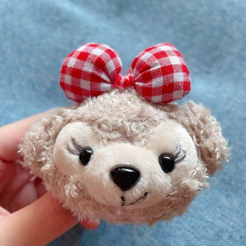 Плюшевый кролик Даффи Медведь Стар Дайлу Шнур для волос Набор карточек для волос в клетку с бантом для волос, головные уборы BB-заколки для волос