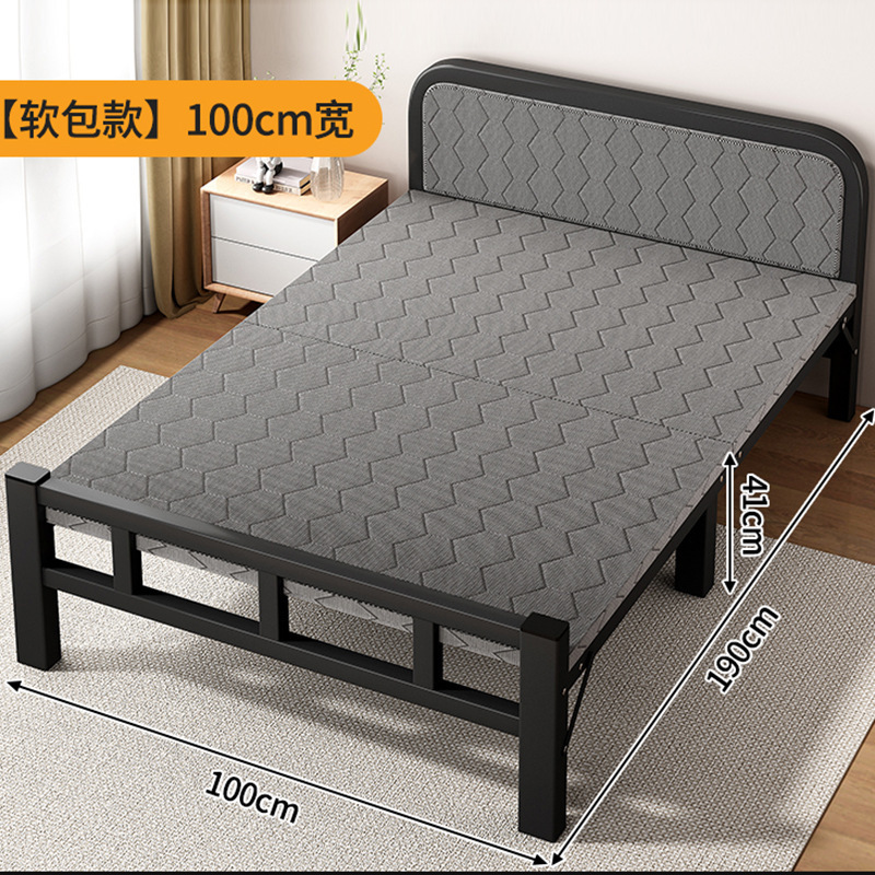 折りたたみベッド シングルレンタルルーム 值勤寮 金属折りたたみベッド オフィス昼休みベッド 家庭用折りたたみ鉄ベッド|undefined