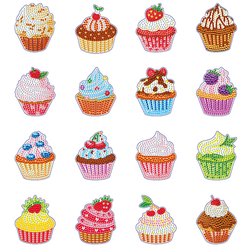 Transfronterizo Amazon creativo refrigerador pegatinas 5D completo di di dibujos animados pegatinas magneticas al por mayor pegatinas magneticas taladro de cristal