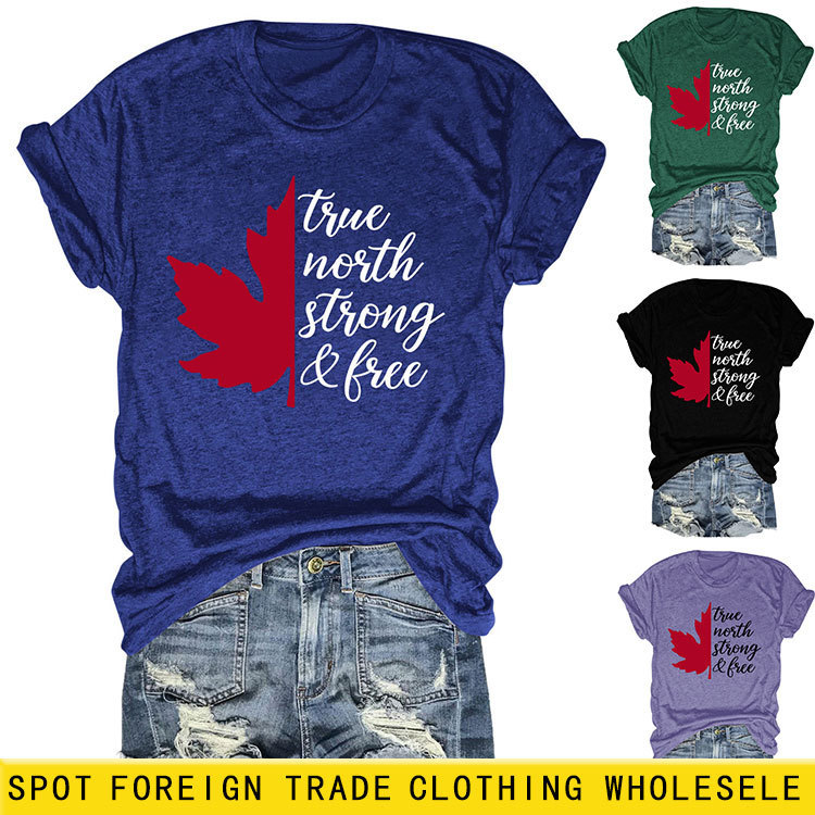 True North Strong Free Amazon Ebay Independent Site Casual Fashion Women's Round Neck Short-Sleeved T-Shirt True North Strong Free Amazon Ebay Independent Site Casual Fashion Women's Round Neck Short-Sleeved T-Shirt