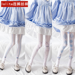 プリントストッキングとパンストのロリータlolita日系ソフト萌え妹ビロードjk日系レギンス白ストッキング