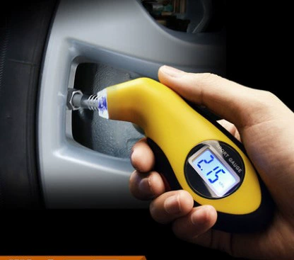 Yellow black edge air pressure gauge