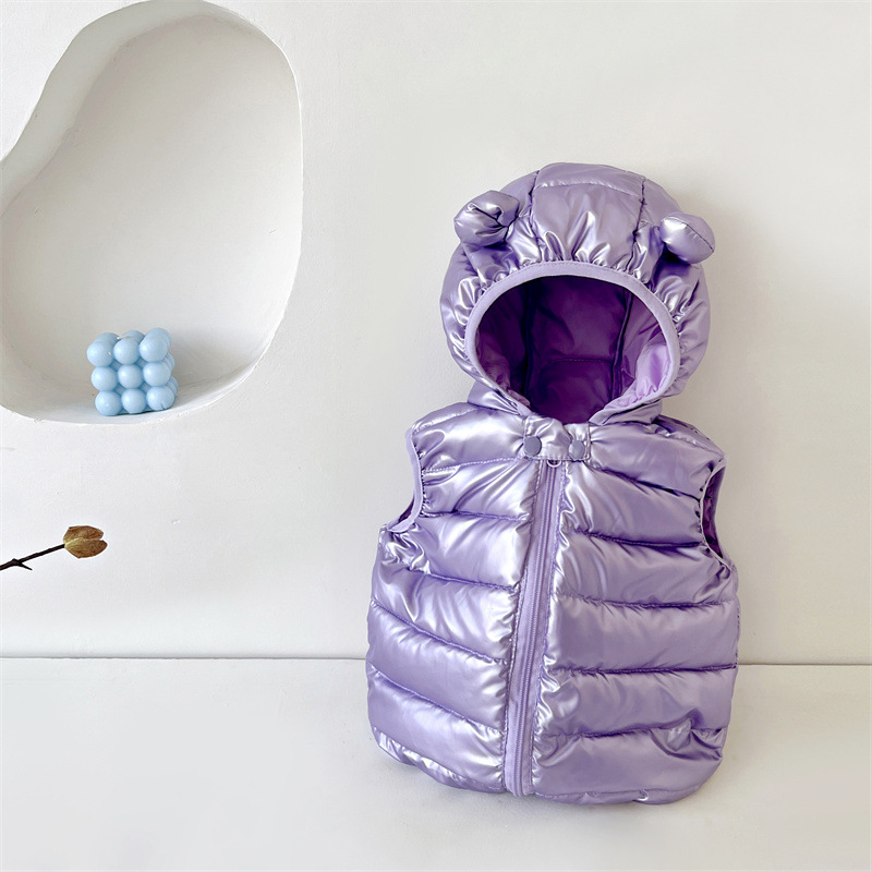 Chaleco de bebé abajo algodón Otoño e Invierno ropa niñas chaleco casual ligero chaleco infantil niños abrigo ESTILO OCCIDENTAL