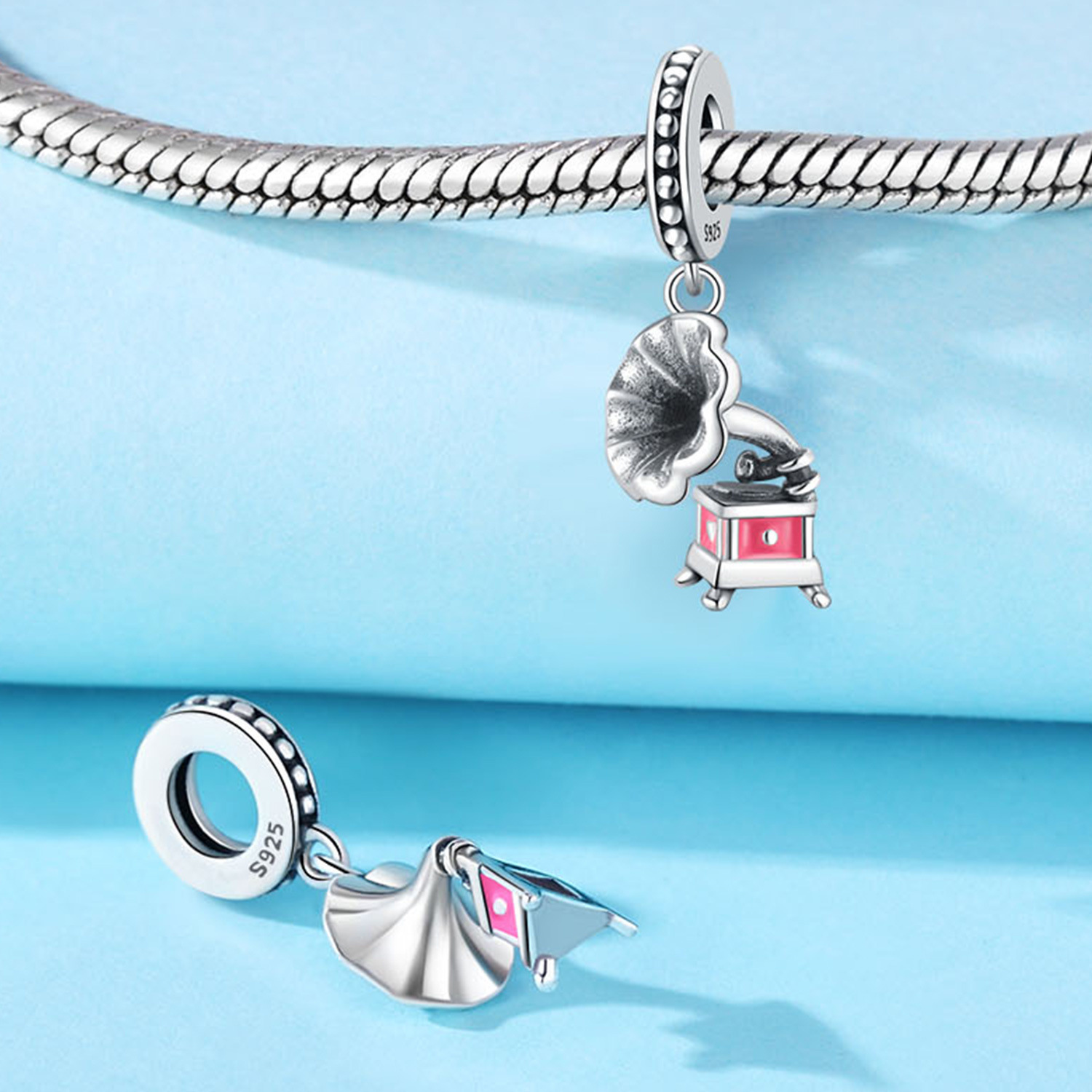 1 Piece 925 Sterling Silver Heart Shape Basketball Anchor Pendant display picture 32