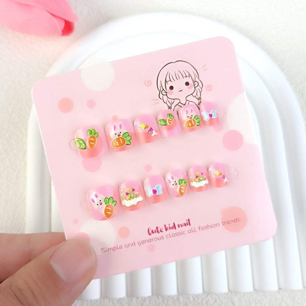Ventas transfronterizas calientes de calabanos, polvo de uñas para niños, parches de uñas para niños, parches de uñas para niños dulces y lindos.