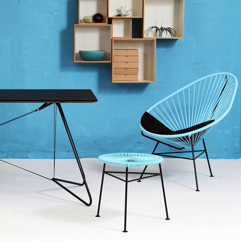 Balcony Wicker Lounge Chair Courtyard Terrace Leisure Small Sofa Tea Shop Outdoor Furniture Nordic Single Art Wicker Chair