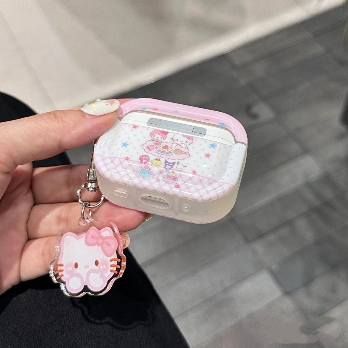 Wave Point Birthday KT Cat es adecuado para AirPods 4G 3G 2G Bluetooth Pro2 / 3 Apple Earphone Case