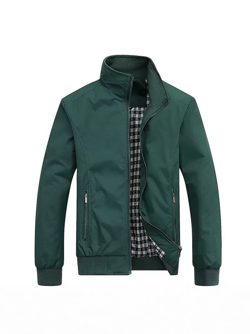 Abrigo transfronterizo abrigo de negocios casual para hombres primavera y otoño abrigo ligero de color sólido para hombres entrega de una pieza de gran tamaño