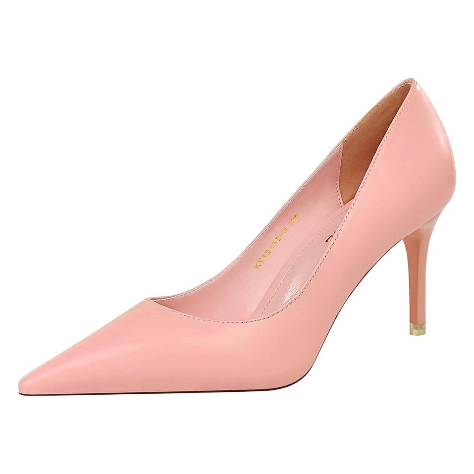 9511-A17 Модные Простые подходящие ко всему женские туфли в Корейском стиле на тонком каблуке, высоком каблуке, с мелким носком, профессиональные узкие женские одиночные туфли OL