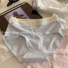 10A加长整裤抑菌女生内裤女档撞色拼接中腰包臀不夹臀夏薄款三角