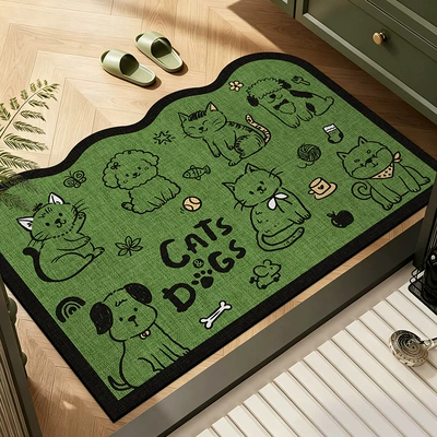 Cartoon Cute Animal Washbasin Mat, Avtomobil döşəmə paspasları - gzn-kitten-family-40x60-cmrecommended-for-bathrooms