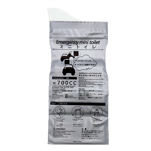 700cc car emergency urine bag, universal pee storage bag for men, women, old and young, vomiting bag, disposable mobile toilet