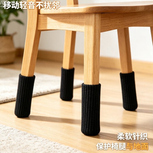 Knitted chair leg covers, wear-resistant and silent chair leg socks, non-slip stool leg covers, table and chair leg pads Knitted chair leg covers, wear-resistant and silent chair leg socks, non-slip stool leg covers, table and chair leg pads