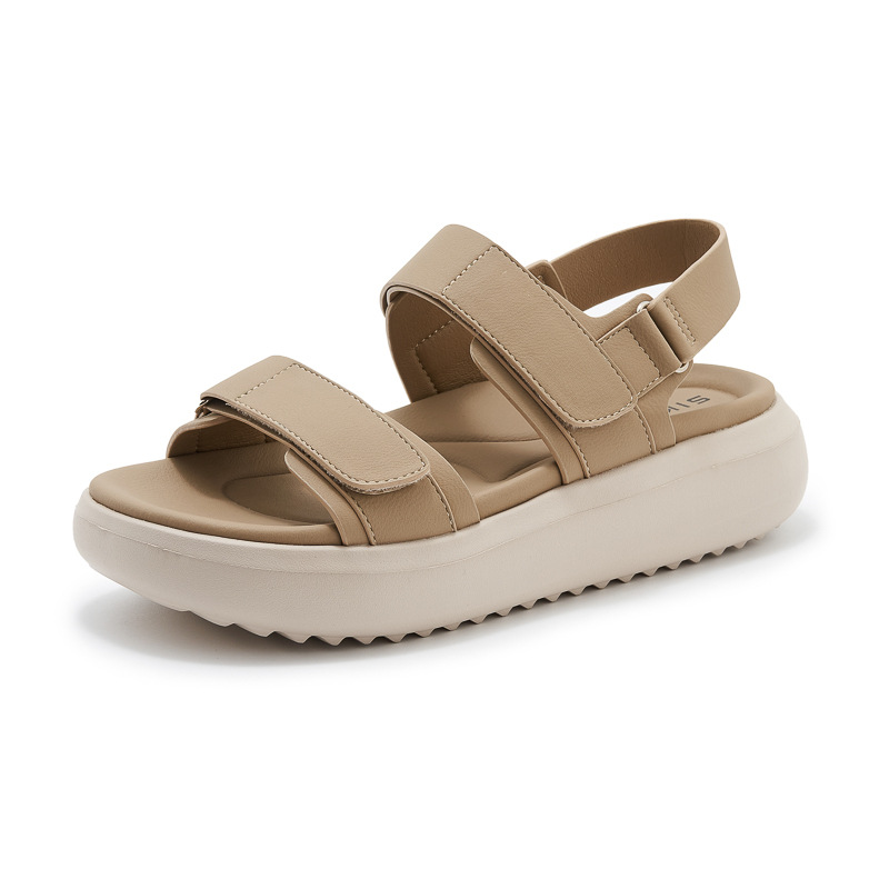 1138 - 7 2025 primavera nuevas sandalias de suela gruesa cómodas y casuales tacones de playa para usar zapatillas frías al por mayor