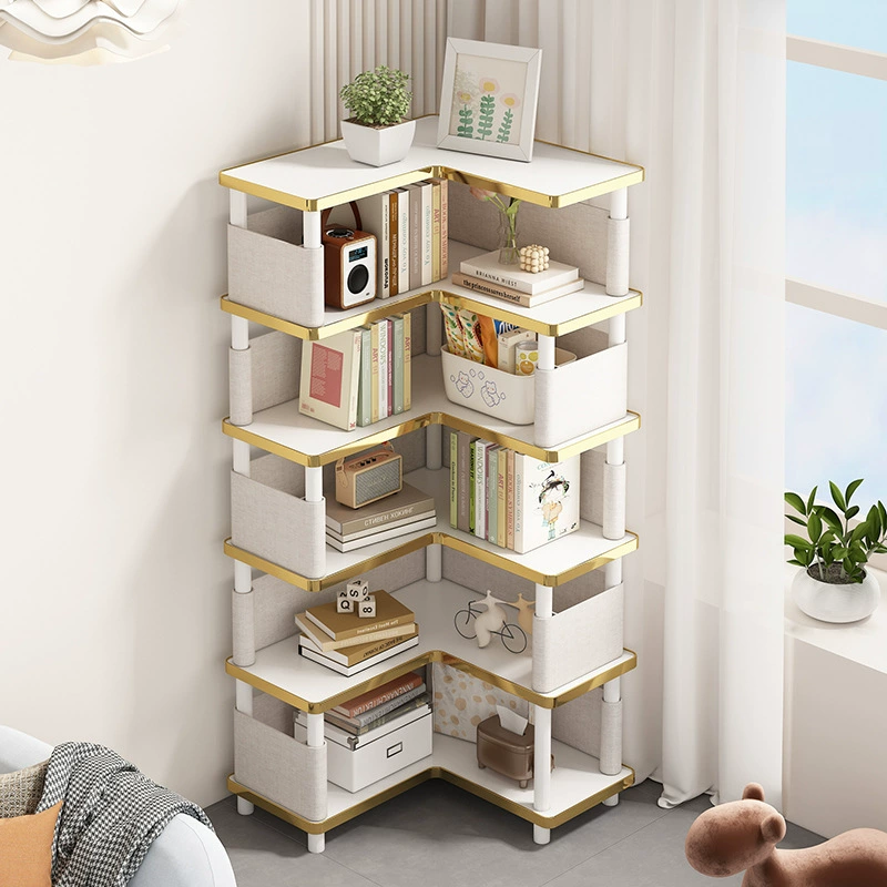 Угловой книжный шкаф книжная полка напольная полка стена гостиная маленький угловой шкаф полка для хранения чтения спальня простая