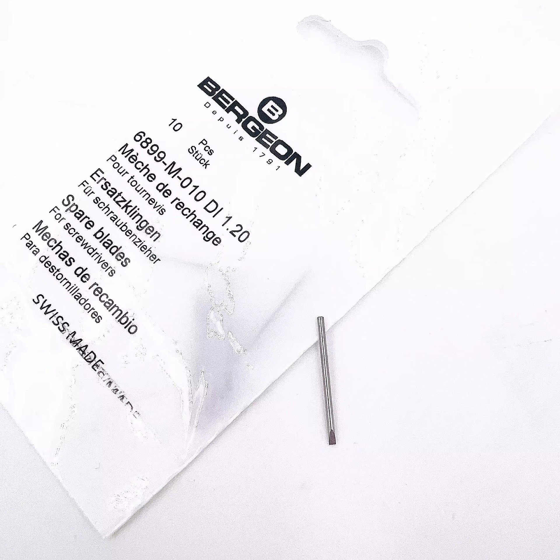 瑞士原装 博格BERGEON不锈钢螺丝刀头 螺丝批头刀玉 6899 单支价