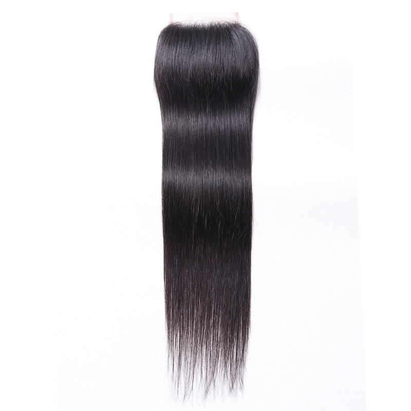 Human Hair Wig Accessories 5x5 lace Hair Block lace closure Straight Hair Body Hair Block European and American Export