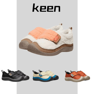 KEEN children's outdoor warm casual children's shoes HOWSER LOW Coen fleece-lined LOW top sneaker snow boots
