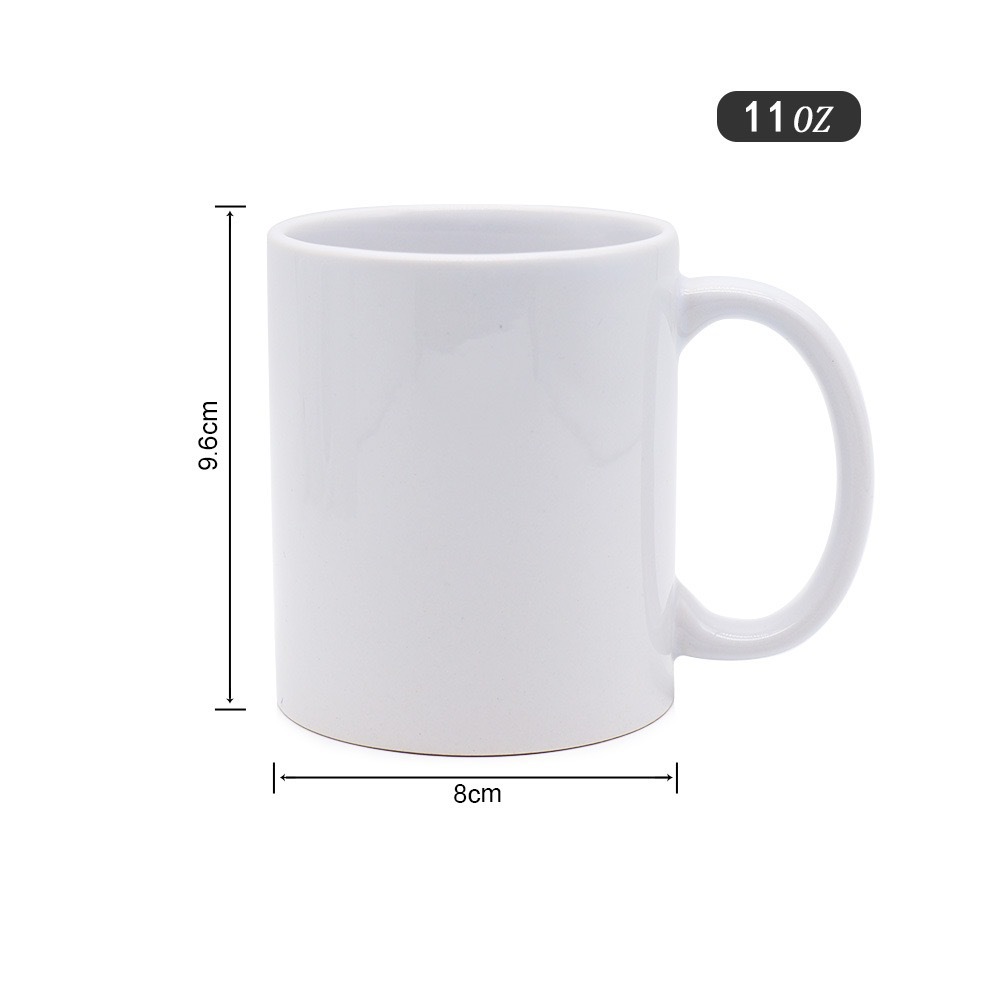 Vaso recubierto en blanco de 11 oz (pedido mínimo de 100 piezas)