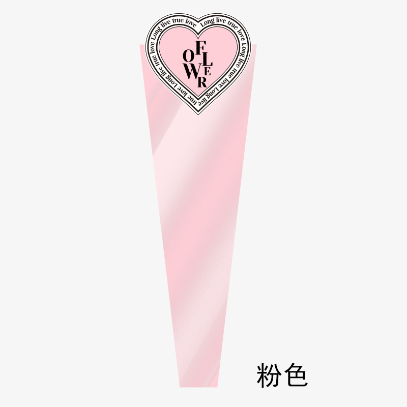 Festival Qixi Floristería Ramo de flores Paquete transparente Material de flores Papel kraft impermeable Embalaje de rosas Bolsa individual