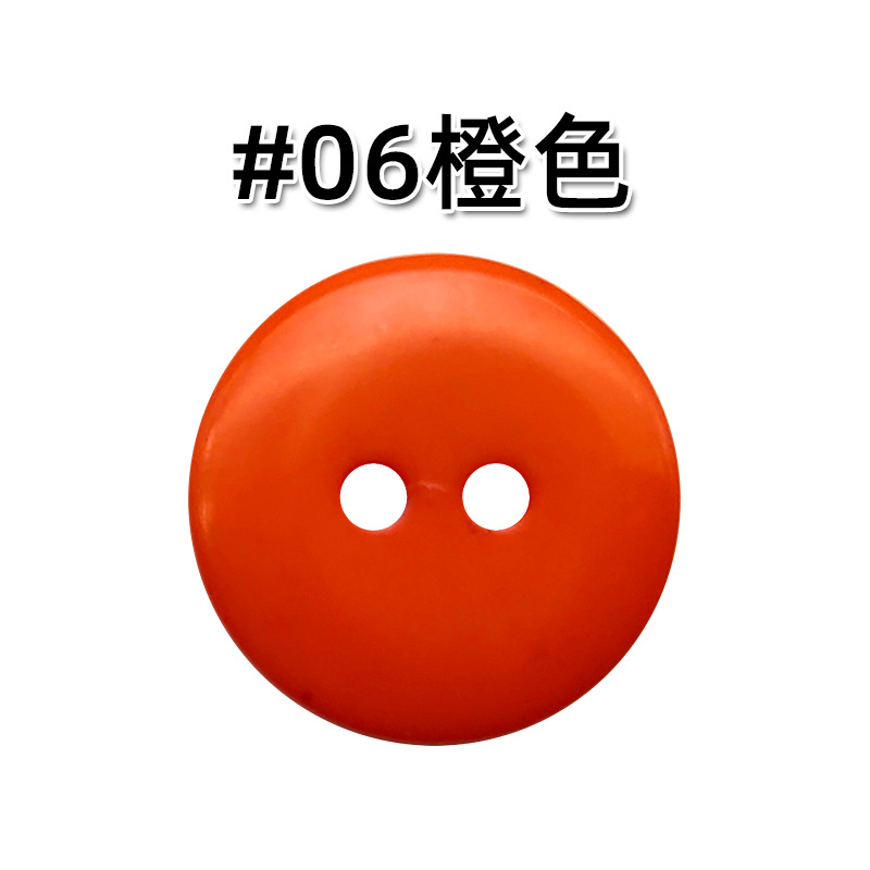 Resina de color de dos ojos Botón de pan suéter de cachemira de color caramelo botón de la camisa de los niños botón de la etiqueta engomada hecha a mano