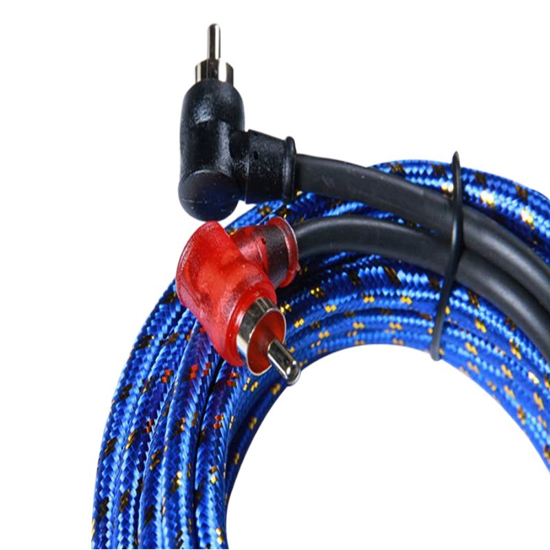 Чистая Медь 5 метров двойной экранированный аудиокабель автомобильный усилитель звука линия 2RCA пара 2RCA Bell Line