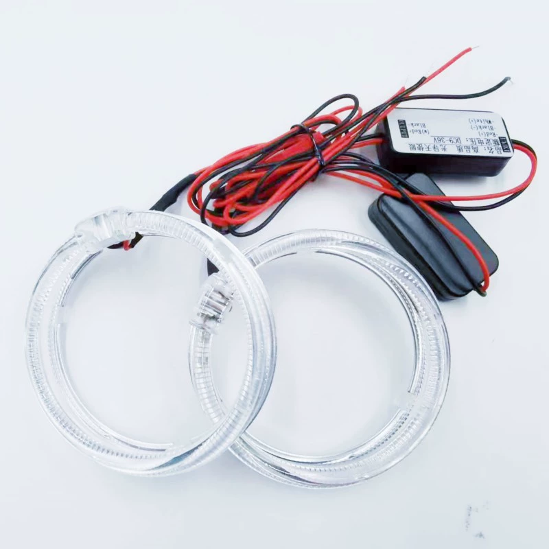 Горячая распродажа 2024 новый 80MM95MM световод ангел глаз светодиодные автомобильные фары декоративные огни диафрагма модификация 2 провода