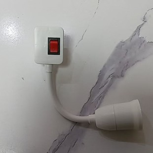 White universal 360-degree free rotation turn lamp holder lamp socket household bedroom lamp E27 thread two-insert three-insert
